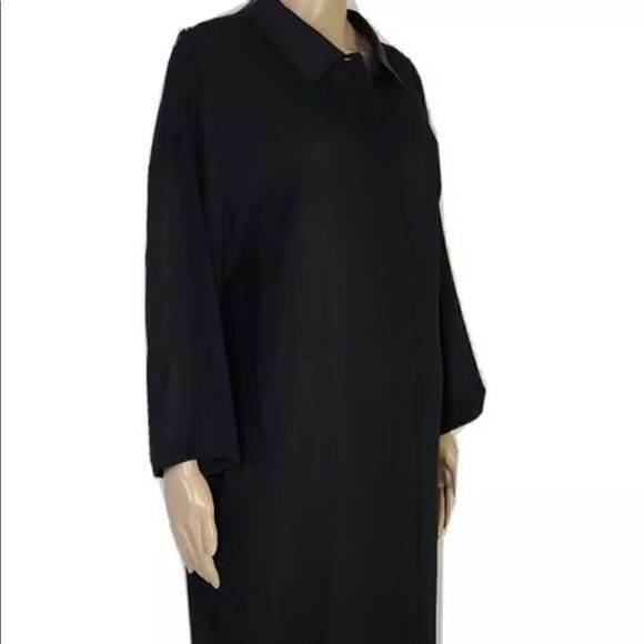 NWT MOUSSY VINTAGE Black Cotton Chiffon Half Sleeve Shirt Dress Sz. XS - Picture 4 of 10